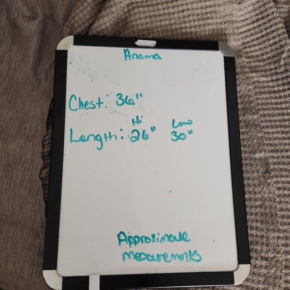 Anama Hi-Lo Tunic Top Women's Medium Gray Ruffle Cap Sleeve Boho Light Academia - Picture 8 of 8